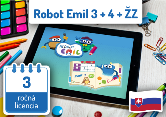 Informatika s Emilom 3+4 + Živý zošit - softvér / 3 roky ZZ SK 3+4 3 YEARS