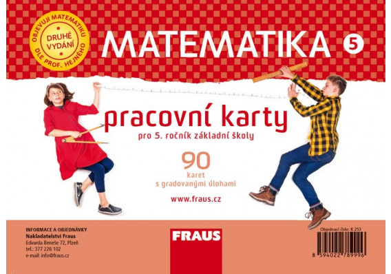 Matematika 5. ročník - pracovné karty - nová generácia (červené) (ČJ)  100579