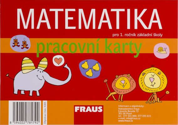 Matematika 1. ročník - pracovné karty (červené) (ČJ) MG 1645